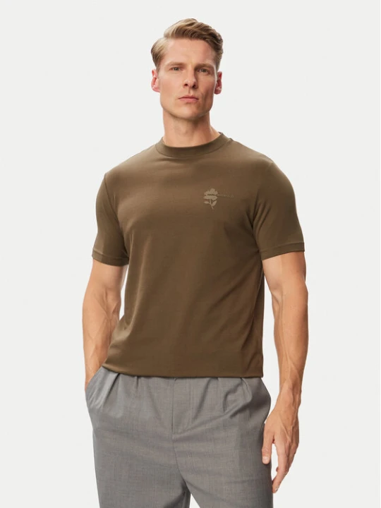 Zdjęcie produktu KARL LAGERFELD T-Shirt 755041 563221 Brązowy Regular Fit