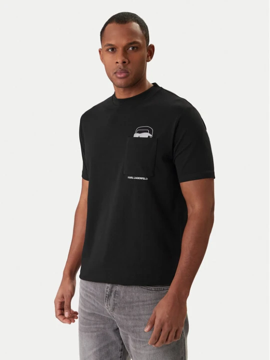 Zdjęcie produktu KARL LAGERFELD T-Shirt 755047 561221 Czarny Regular Fit