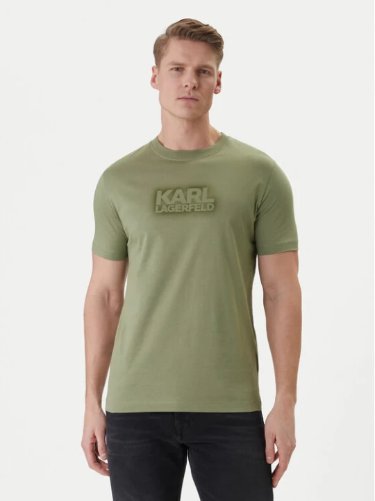 Zdjęcie produktu KARL LAGERFELD T-Shirt 755060 562242 Zielony Regular Fit