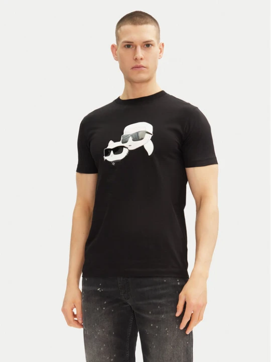 Zdjęcie produktu KARL LAGERFELD T-Shirt 755061 552241 Czarny Regular Fit