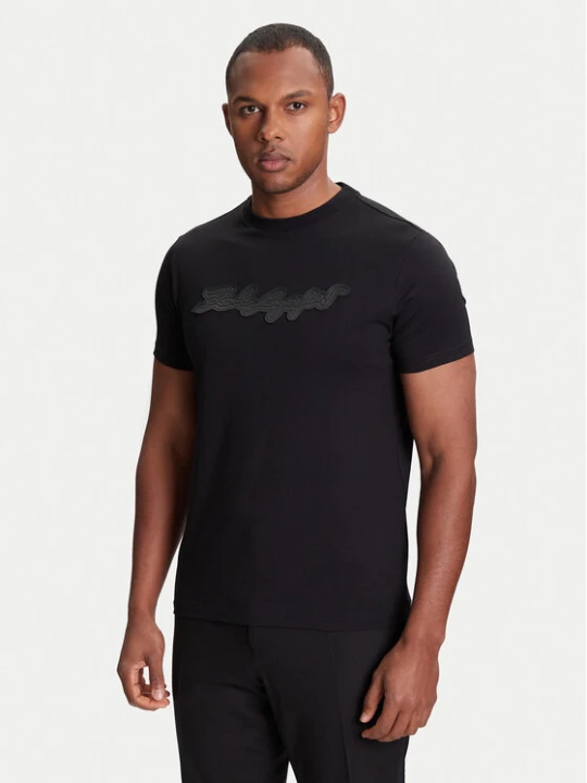Zdjęcie produktu KARL LAGERFELD T-Shirt 755071 553250 Czarny Regular Fit