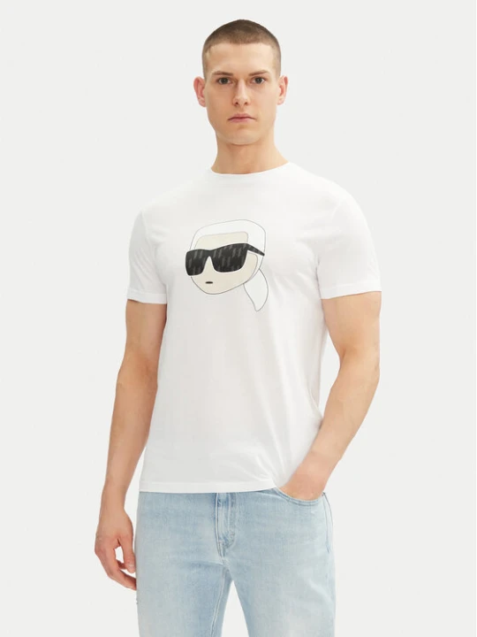 Zdjęcie produktu KARL LAGERFELD T-Shirt 755073 552251 Biały Regular Fit