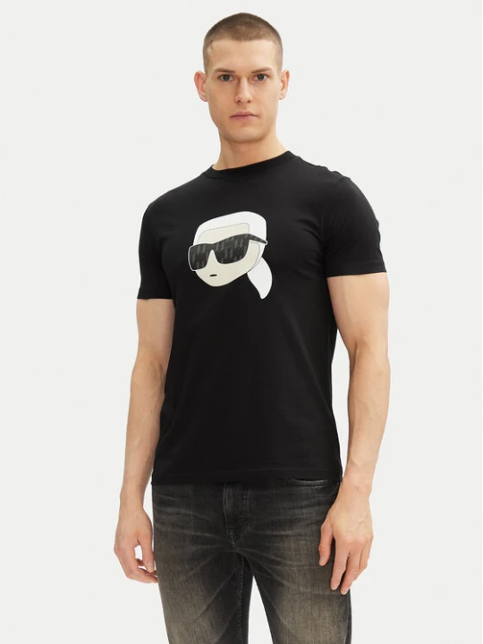 Zdjęcie produktu KARL LAGERFELD T-Shirt 755073 552251 Czarny Regular Fit