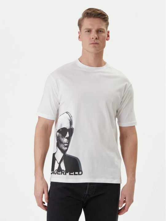 Zdjęcie produktu KARL LAGERFELD T-Shirt 755170 562251 Biały Loose Fit