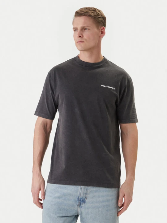 Zdjęcie produktu KARL LAGERFELD T-Shirt 755171 562256 Szary Loose Fit