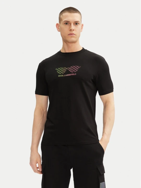 Zdjęcie produktu KARL LAGERFELD T-Shirt 755402 552235 Czarny Regular Fit
