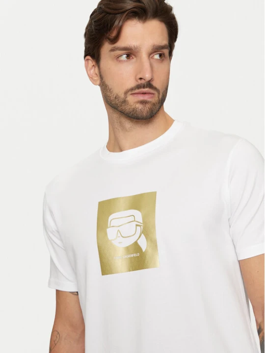 Zdjęcie produktu KARL LAGERFELD T-Shirt 755460 551235 Biały Regular Fit