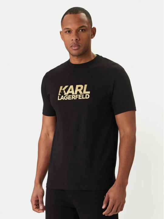 Zdjęcie produktu KARL LAGERFELD T-Shirt 755780 500235 Czarny Regular Fit
