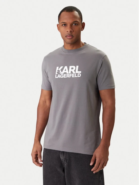 Zdjęcie produktu KARL LAGERFELD T-Shirt 755780 561235 Szary Regular Fit