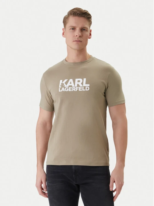 Zdjęcie produktu KARL LAGERFELD T-Shirt 755780 562235 Khaki Regular Fit