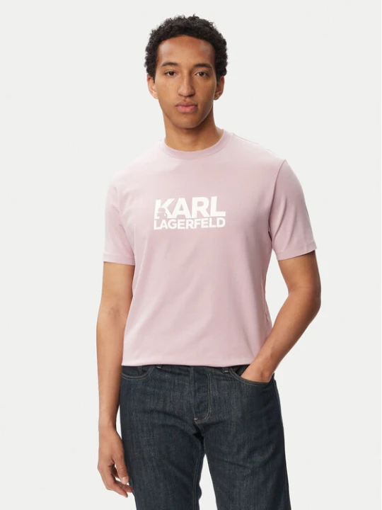 Zdjęcie produktu KARL LAGERFELD T-Shirt 755780 563235 Różowy Regular Fit