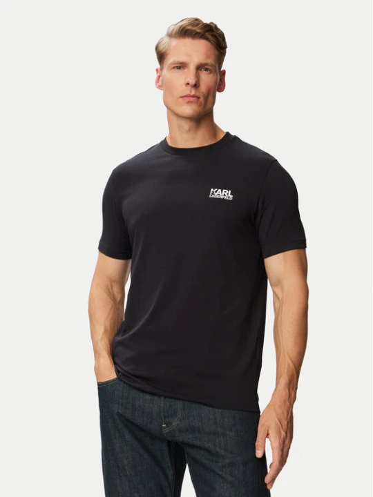 Zdjęcie produktu KARL LAGERFELD T-Shirt 755781 563235 Granatowy Regular Fit