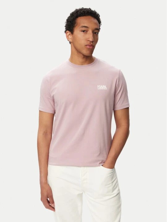 Zdjęcie produktu KARL LAGERFELD T-Shirt 755781 563235 Różowy Regular Fit