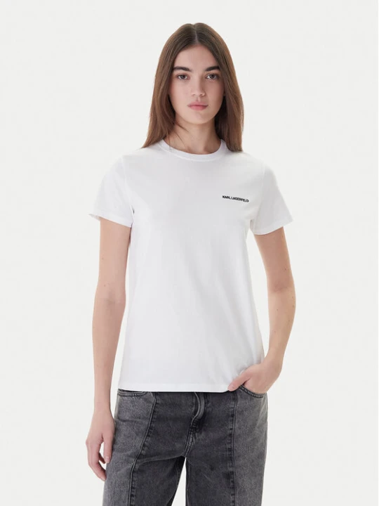 Zdjęcie produktu KARL LAGERFELD T-Shirt A1W17019 Biały Regular Fit