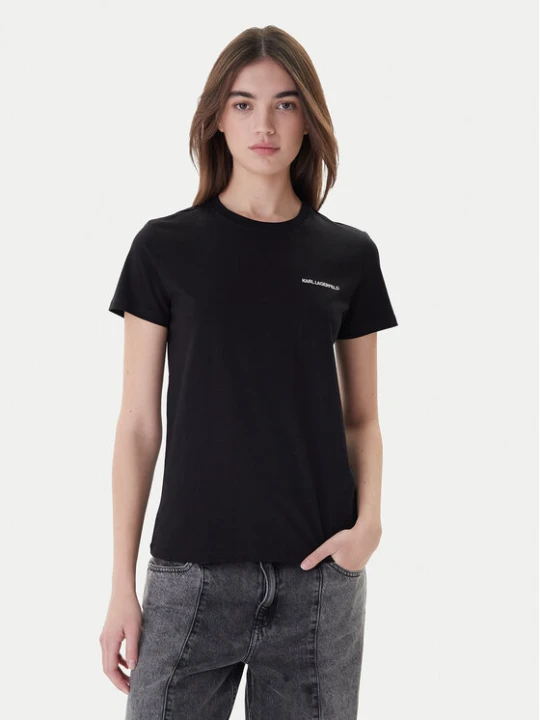 Zdjęcie produktu KARL LAGERFELD T-Shirt A1W17019 Czarny Regular Fit
