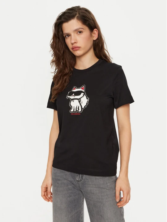 Zdjęcie produktu KARL LAGERFELD T-Shirt A1W17128 Czarny Regular Fit