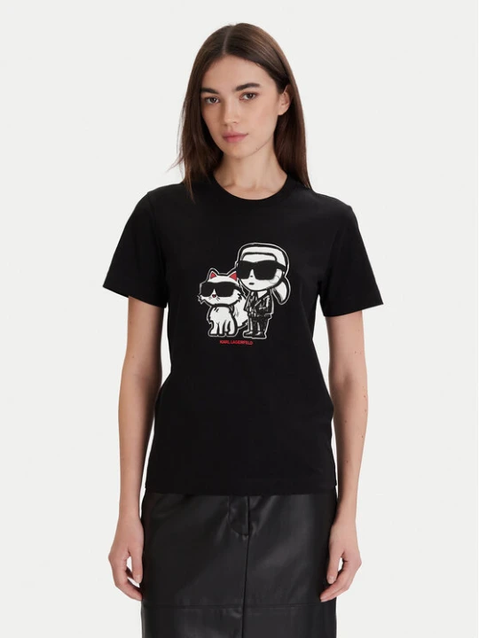 Zdjęcie produktu KARL LAGERFELD T-Shirt A1W17129 Czarny Regular Fit