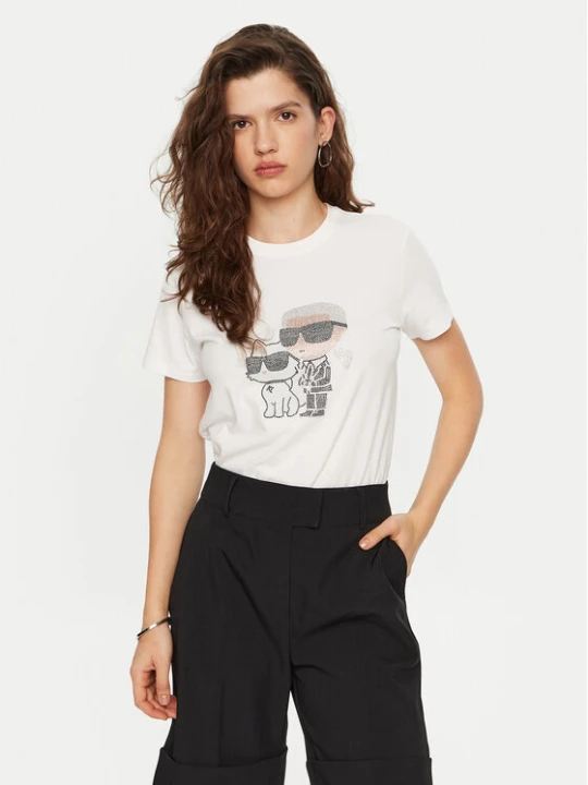 Zdjęcie produktu KARL LAGERFELD T-Shirt A1W17131 Biały Regular Fit