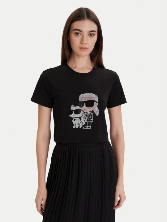 Zdjęcie produktu KARL LAGERFELD T-Shirt A1W17131 Czarny Regular Fit