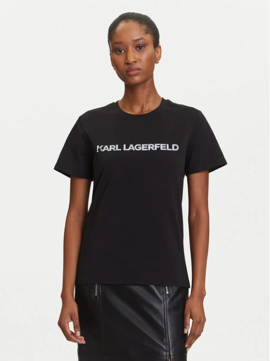 Zdjęcie produktu KARL LAGERFELD T-Shirt A3W17102 Czarny Regular Fit