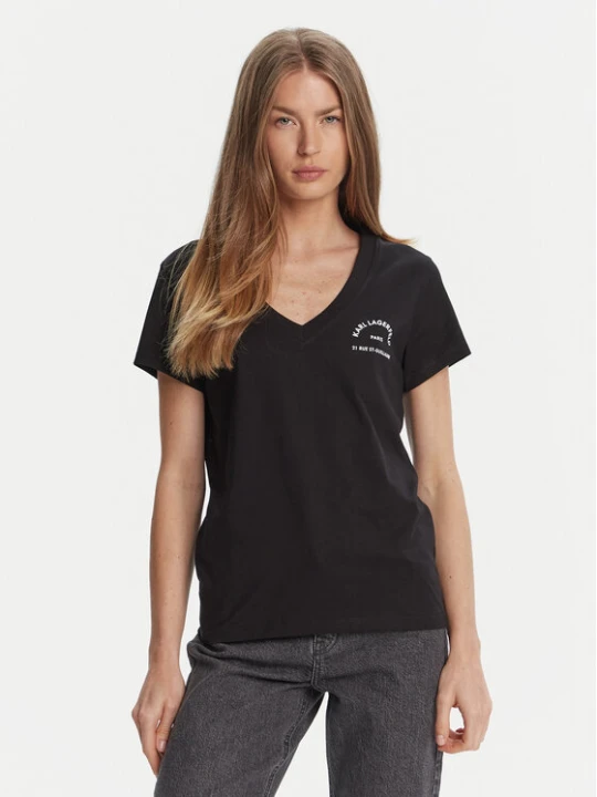 Zdjęcie produktu KARL LAGERFELD T-Shirt A3W17104 Czarny Regular Fit