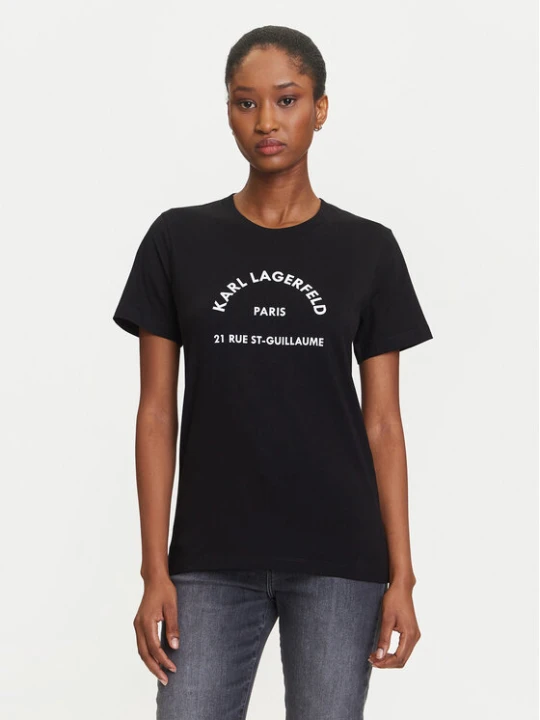 Zdjęcie produktu KARL LAGERFELD T-Shirt A3W17105 Czarny Regular Fit