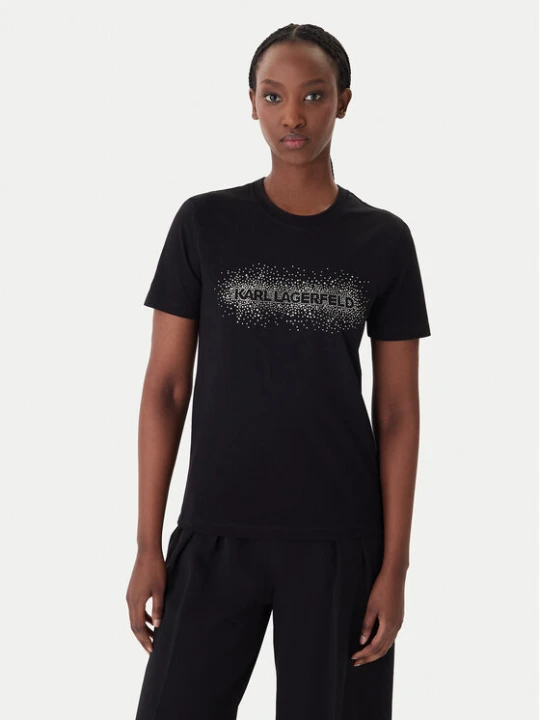 Zdjęcie produktu KARL LAGERFELD T-Shirt B1W17030 Czarny Regular Fit