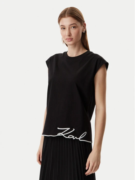 Zdjęcie produktu KARL LAGERFELD T-Shirt B2W17018 Czarny Regular Fit
