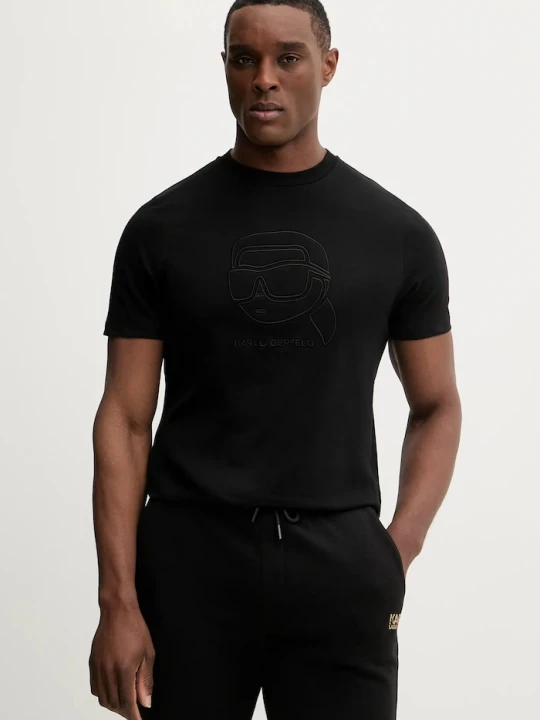 Zdjęcie produktu Karl Lagerfeld t-shirt bawełniany czarny