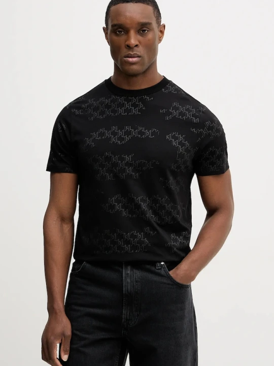 Zdjęcie produktu Karl Lagerfeld t-shirt bawełniany czarny