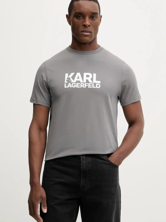 Zdjęcie produktu Karl Lagerfeld t-shirt bawełniany szary