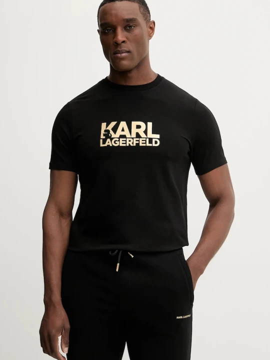 Zdjęcie produktu Karl Lagerfeld t-shirt bawełniany czarny