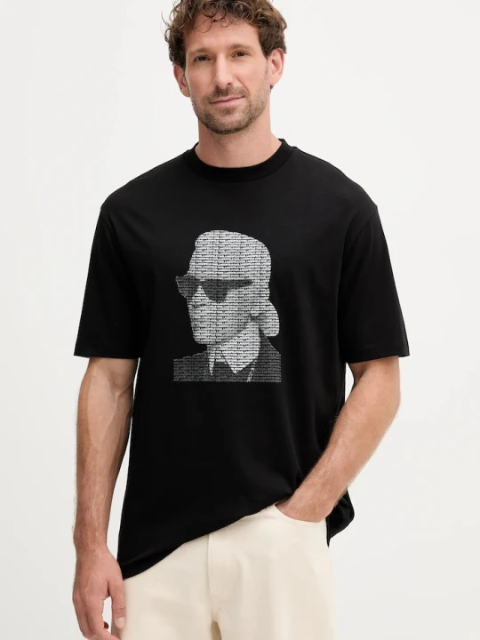 Zdjęcie produktu Karl Lagerfeld t-shirt bawełniany czarny