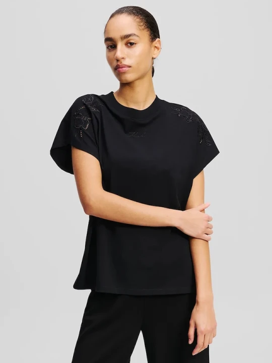Zdjęcie produktu Karl Lagerfeld t-shirt bawełniany czarny