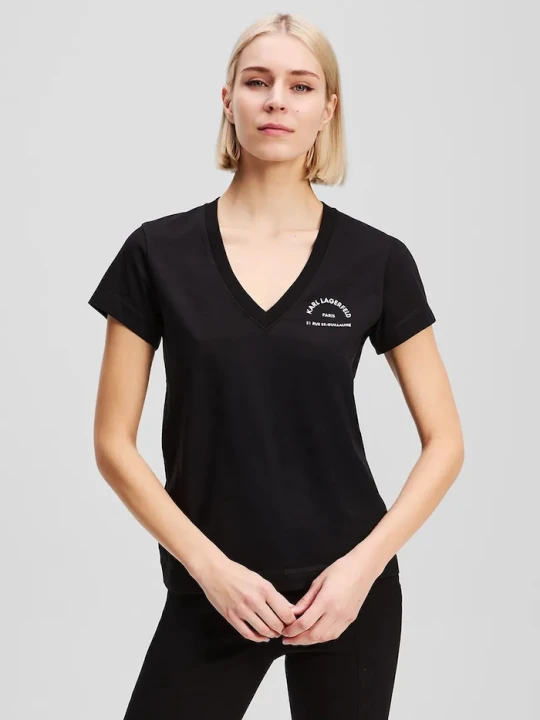 Zdjęcie produktu Karl Lagerfeld t-shirt bawełniany czarny