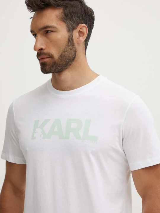 Zdjęcie produktu Karl Lagerfeld t-shirt bawełniany biały