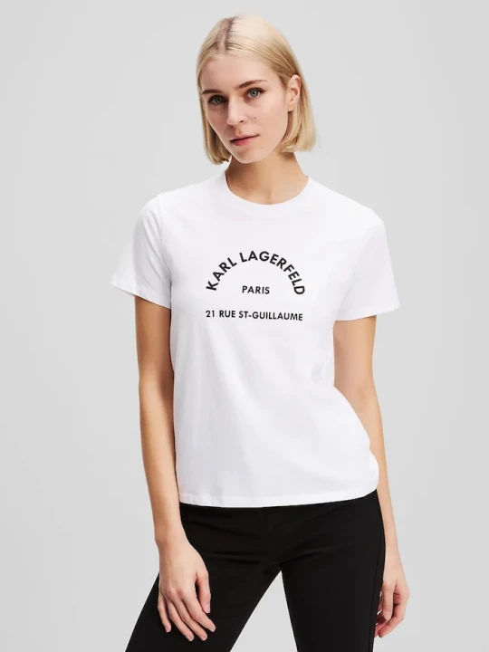Zdjęcie produktu Karl Lagerfeld t-shirt bawełniany biały