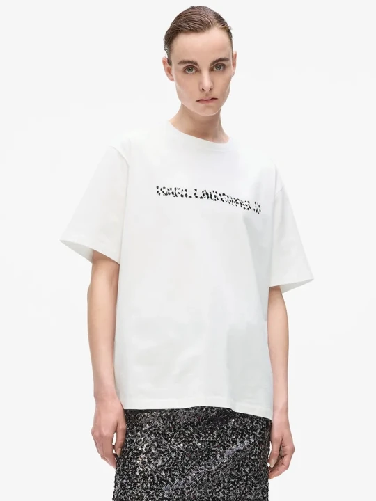 Zdjęcie produktu Karl Lagerfeld t-shirt bawełniany biały