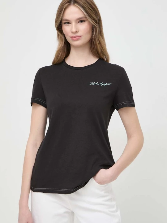 Zdjęcie produktu Karl Lagerfeld t-shirt bawełniany czarny