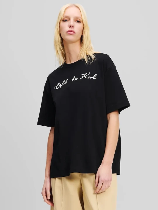 Zdjęcie produktu Karl Lagerfeld t-shirt bawełniany czarny