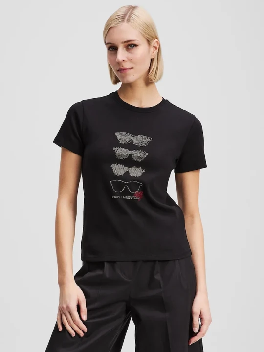 Zdjęcie produktu Karl Lagerfeld t-shirt bawełniany czarny