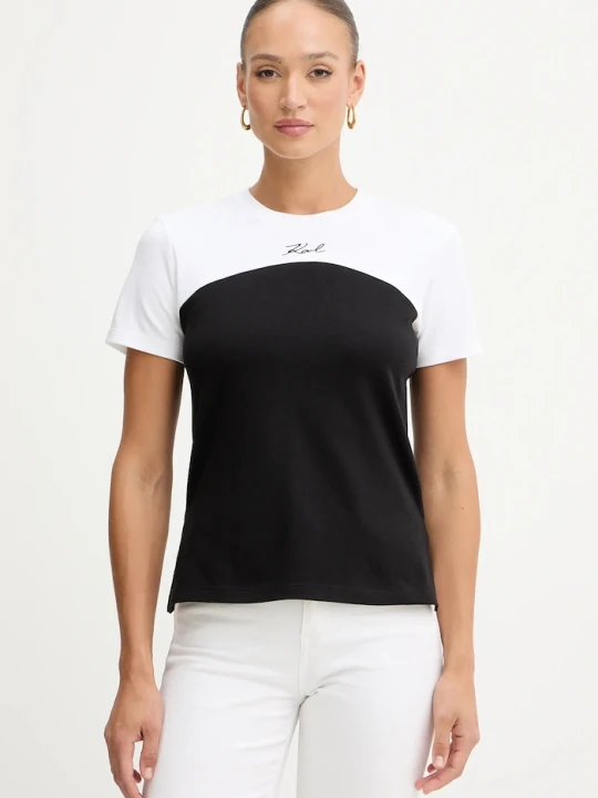 Zdjęcie produktu Karl Lagerfeld t-shirt bawełniany czarny