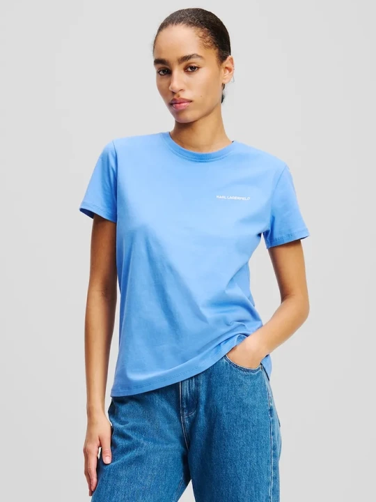 Zdjęcie produktu Karl Lagerfeld t-shirt bawełniany ESSENTIAL niebieski