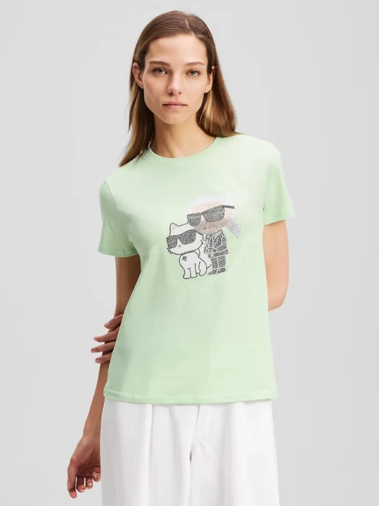 Zdjęcie produktu Karl Lagerfeld t-shirt bawełniany IKON RS zielony