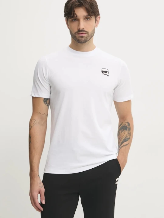 Zdjęcie produktu Karl Lagerfeld t-shirt bawełniany biały