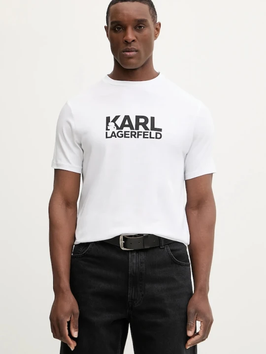 Zdjęcie produktu Karl Lagerfeld t-shirt bawełniany biały