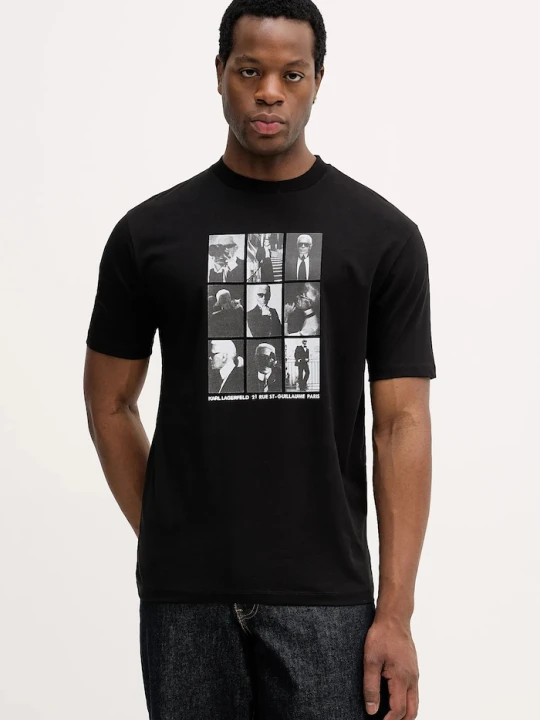 Zdjęcie produktu Karl Lagerfeld t-shirt bawełniany czarny