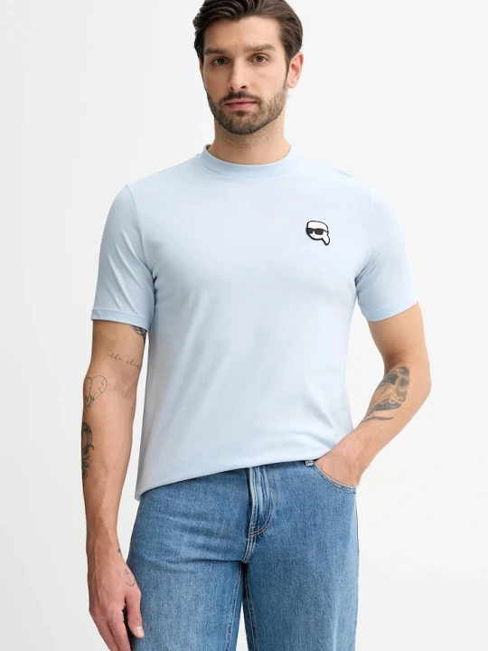 Zdjęcie produktu Karl Lagerfeld t-shirt bawełniany niebieski