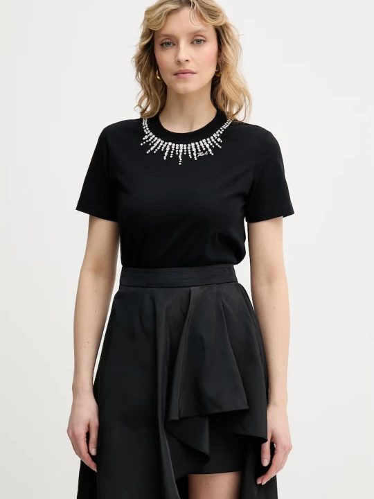 Zdjęcie produktu Karl Lagerfeld t-shirt damski bawełniany czarny