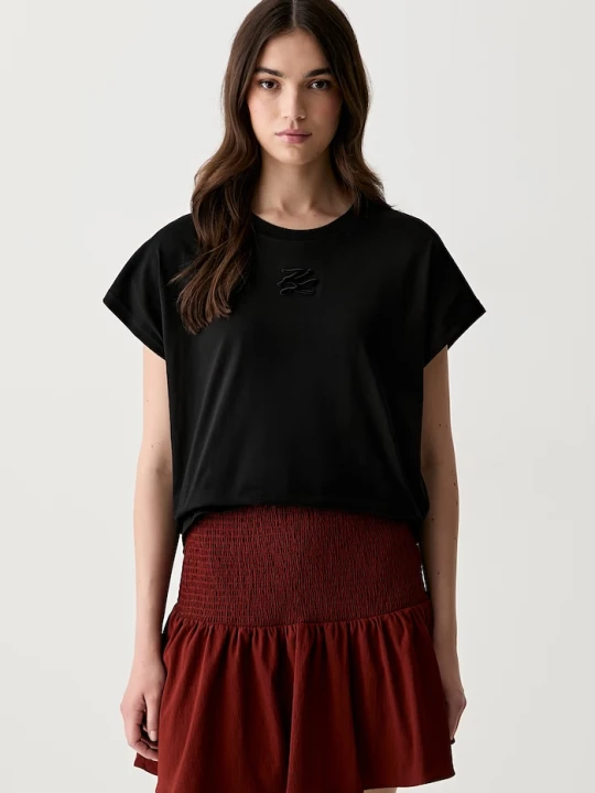 Zdjęcie produktu Karl Lagerfeld T-shirt damski bawełniany czarny
